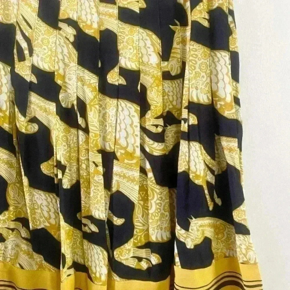 Anthropologie maeve horse printed pleated skirt 0 - Picture 3 of 6